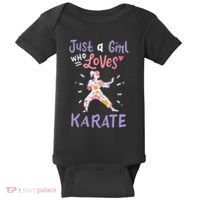 Karate Just A Girl Who Loves Karate Gift Baby Bodysuit thumb 0