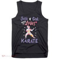 Karate Just A Girl Who Loves Karate Gift Tank Top thumb 0
