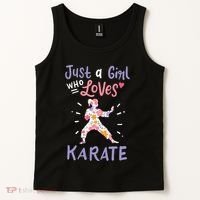 Karate Just A Girl Who Loves Karate Gift Tank Top thumb 2