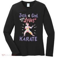 Karate Just A Girl Who Loves Karate Gift Women's Long Sleeve Shirt thumb 0