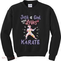 Karate Just A Girl Who Loves Karate Gift Kids Sweatshirt thumb 0