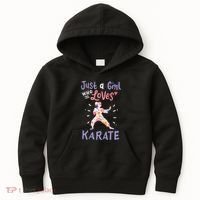 Karate Just A Girl Who Loves Karate Gift Kids Hoodie thumb 0