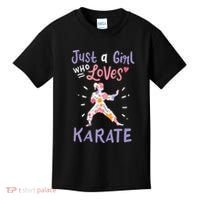 Karate Just A Girl Who Loves Karate Gift Kids T-Shirt thumb 0