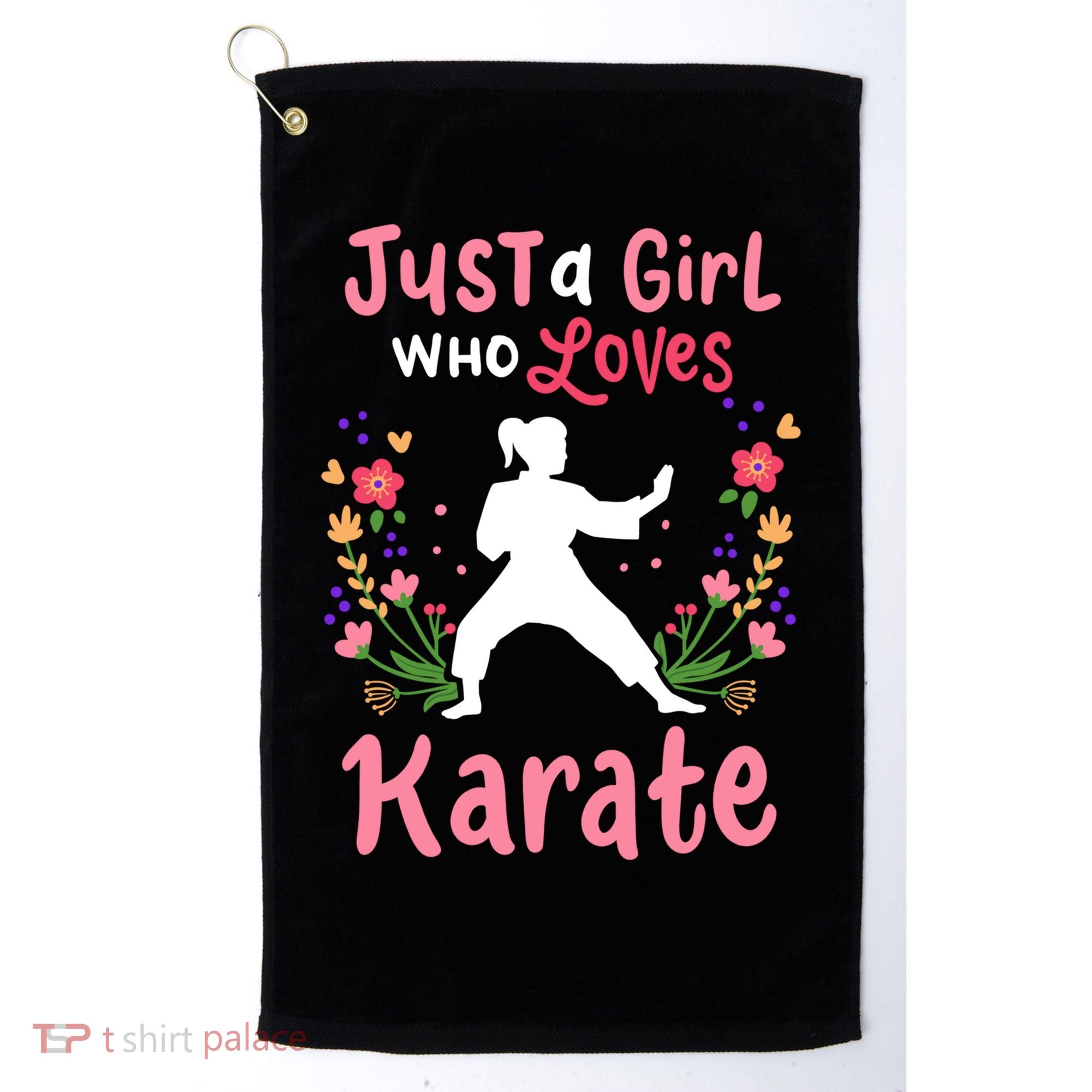Karate Just A Who Loves Karate Gift Golf Towel