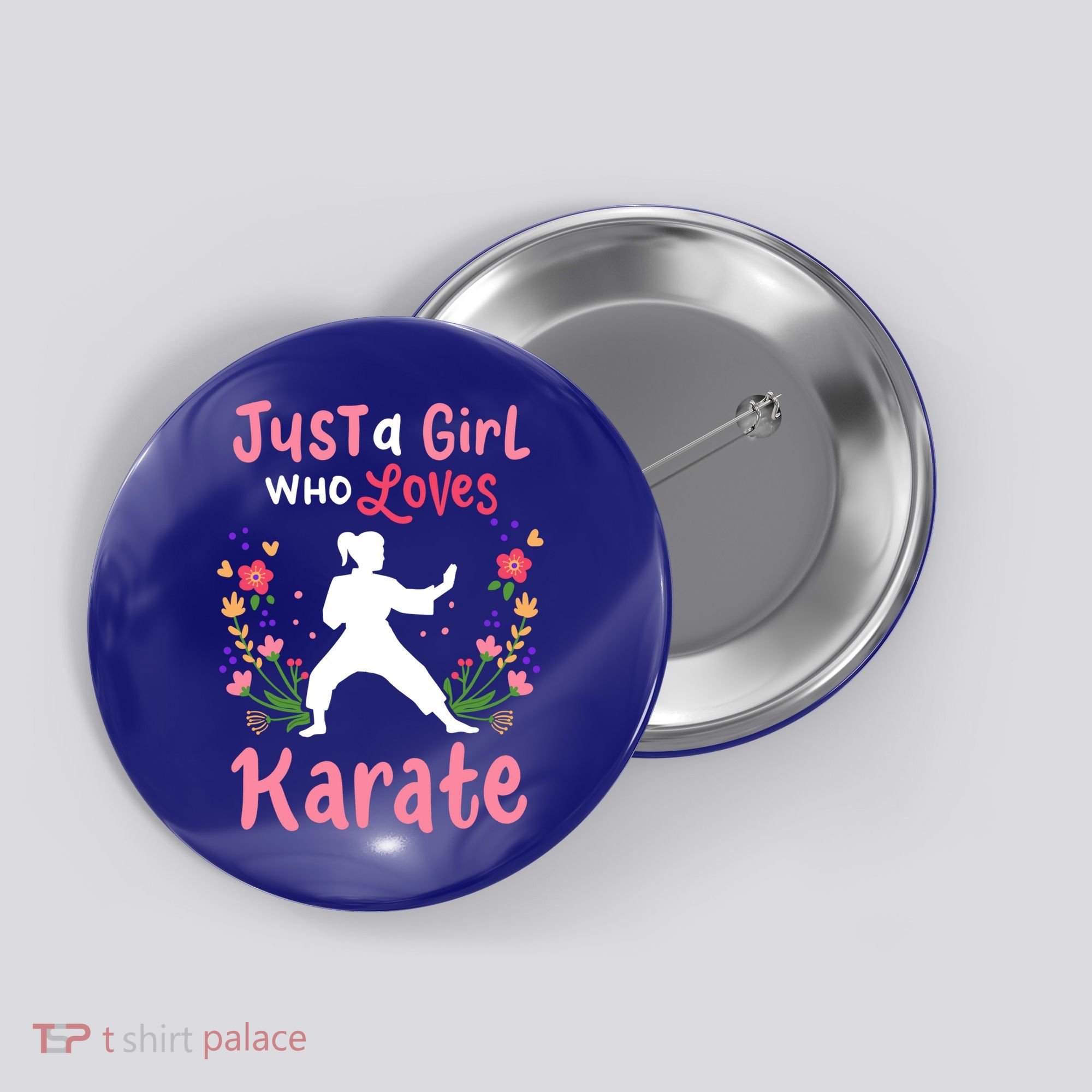 Karate Just A Who Loves Karate Gift Button