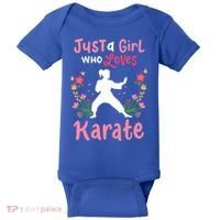 Karate Just A Who Loves Karate Gift Baby Bodysuit thumb 0