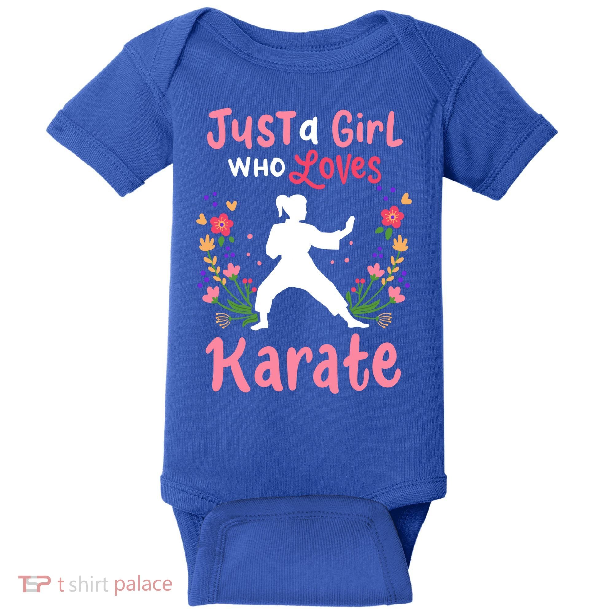 Karate Just A Who Loves Karate Gift Baby Bodysuit