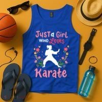 Karate Just A Who Loves Karate Gift Tank Top thumb 4