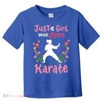 Karate Just A Who Loves Karate Gift Toddler T-Shirt thumb 0