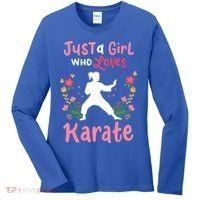 Karate Just A Who Loves Karate Gift Women's Long Sleeve Shirt thumb 0