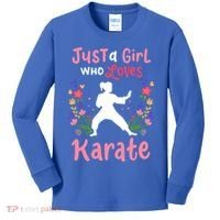 Karate Just A Who Loves Karate Gift Kids Long Sleeve Shirt thumb 0