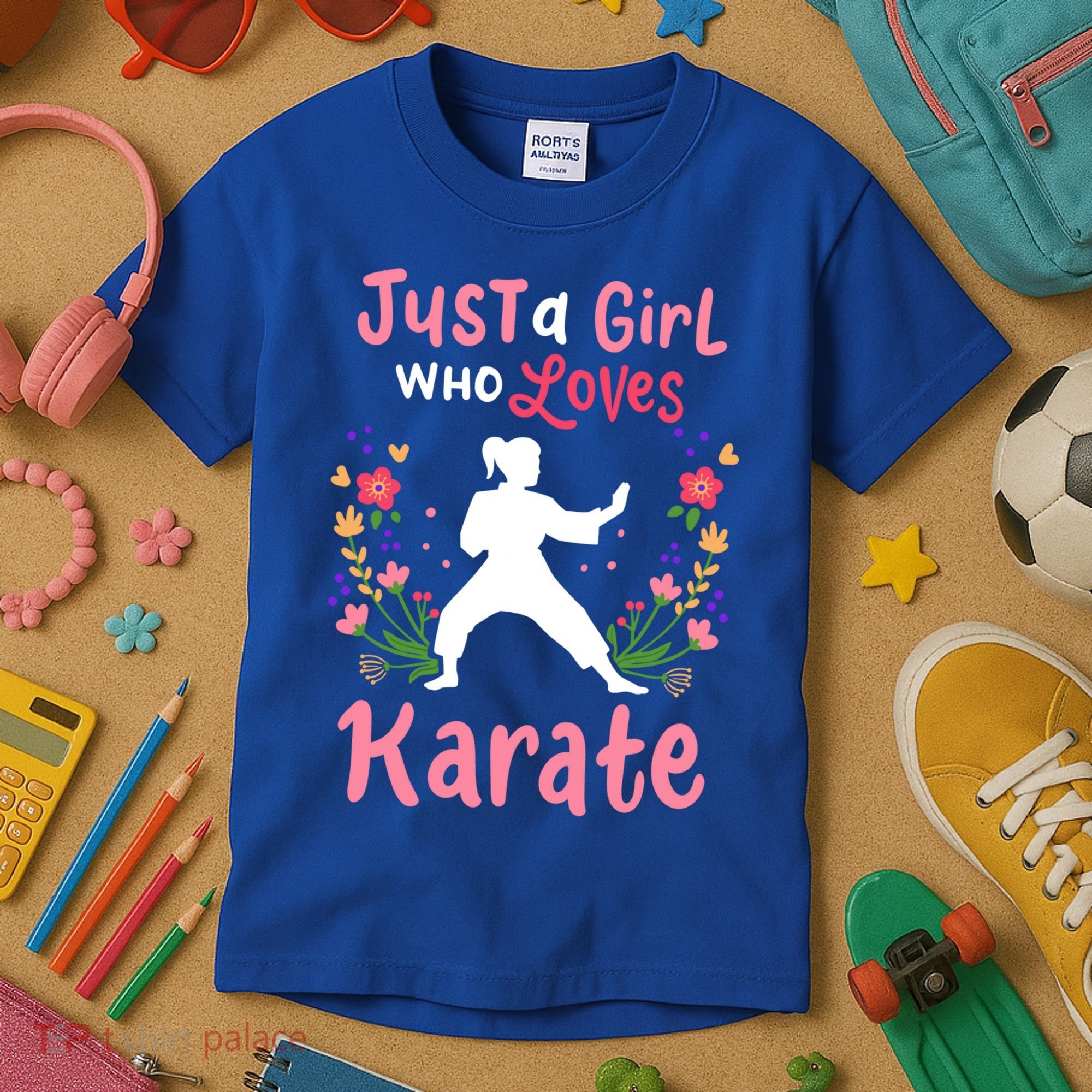 Karate Just A Who Loves Karate Gift Kids T-Shirt
