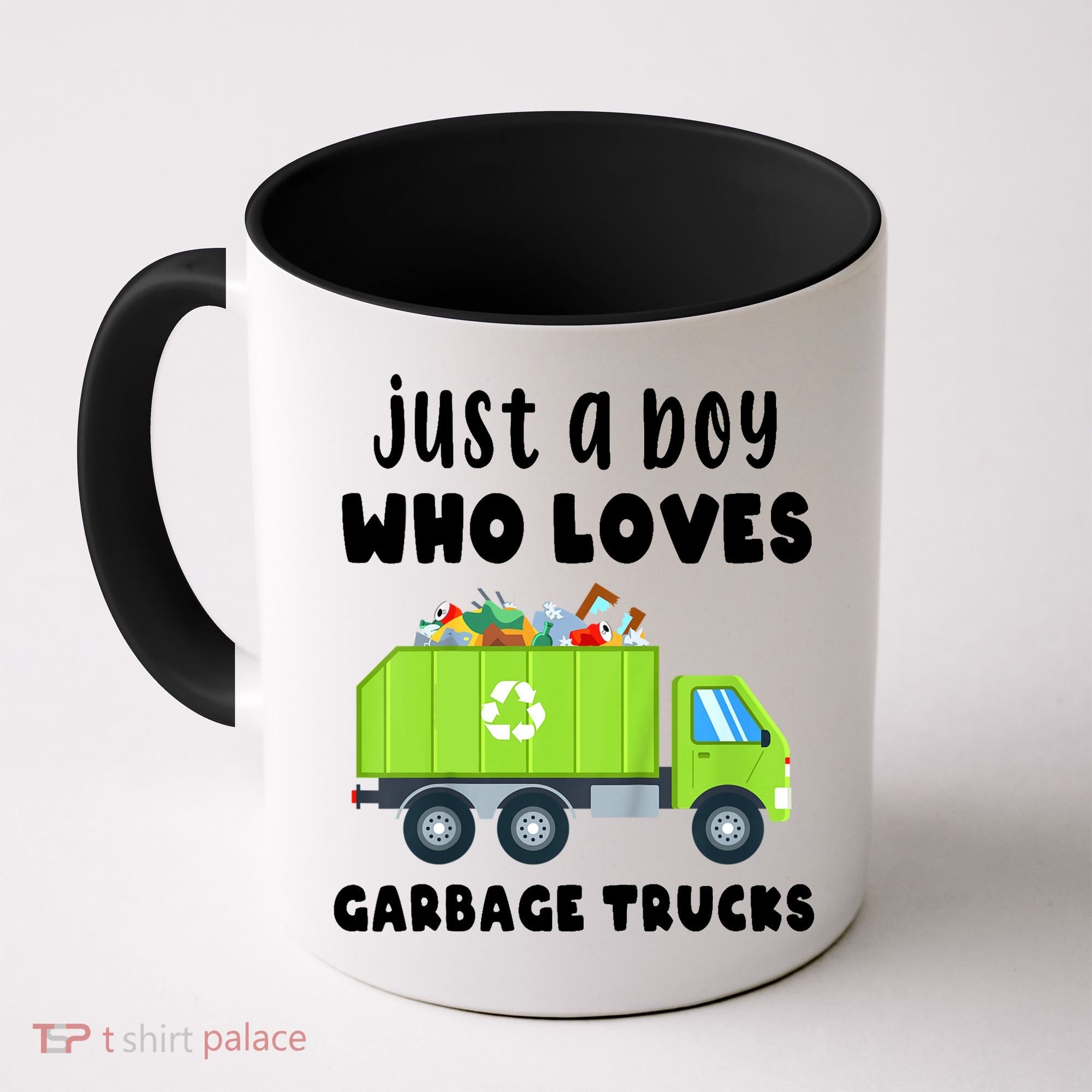 Kids Just A Boy Who Loves Garbage Trucks Coffee Mug