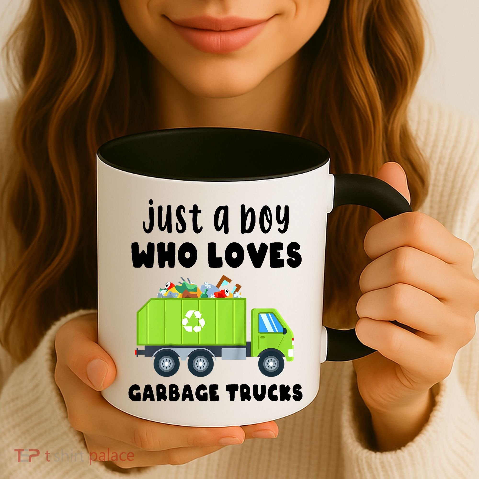 Kids Just A Boy Who Loves Garbage Trucks Coffee Mug