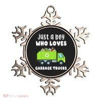 Kids Just A Boy Who Loves Garbage Trucks Ornament thumb 0