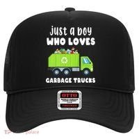Kids Just A Boy Who Loves Garbage Trucks Hat thumb 0