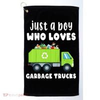 Kids Just A Boy Who Loves Garbage Trucks Golf Towel thumb 0