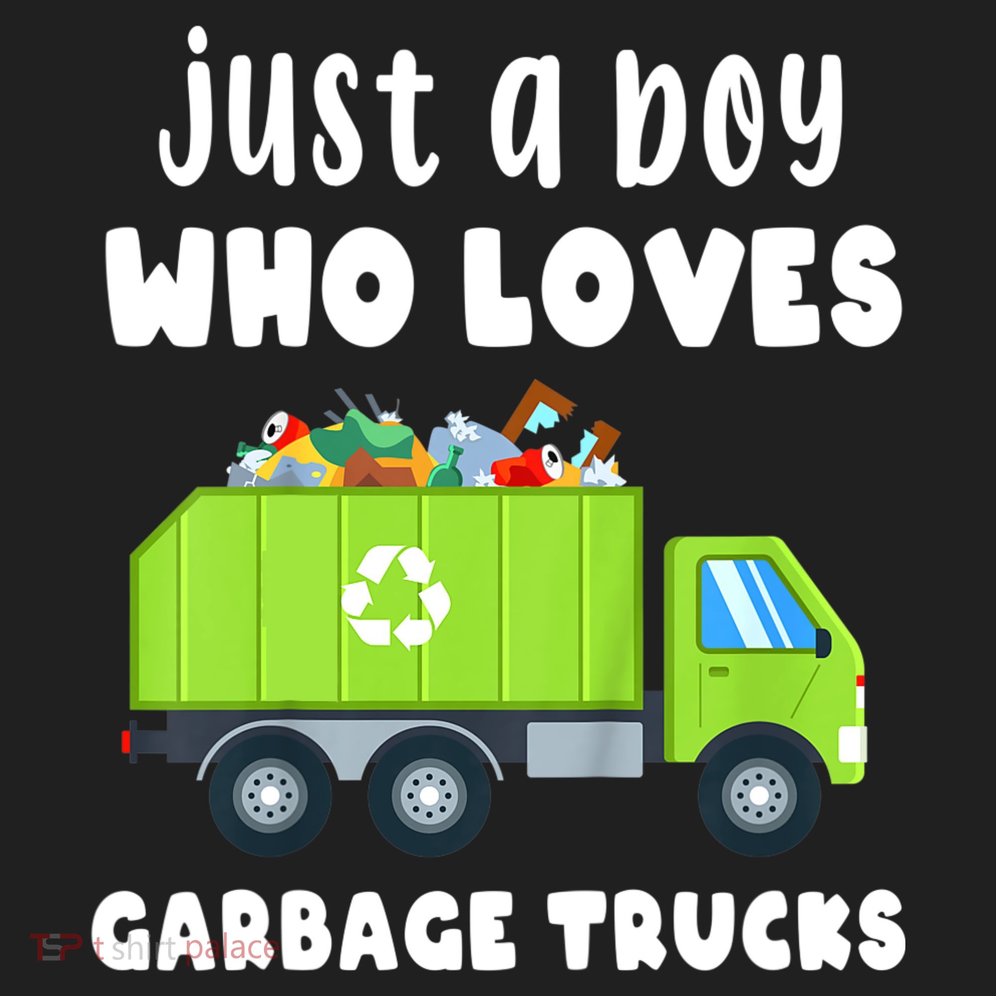 Kids Just A Boy Who Loves Garbage Trucks Golf Towel
