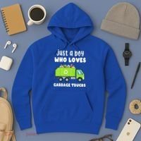 Kids Just A Boy Who Loves Garbage Trucks Hoodie thumb 3