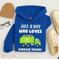 Kids Just A Boy Who Loves Garbage Trucks Hoodie thumb 4