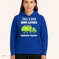 Kids Just A Boy Who Loves Garbage Trucks Hoodie thumb 5