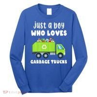 Kids Just A Boy Who Loves Garbage Trucks Long Sleeve Shirt thumb 0