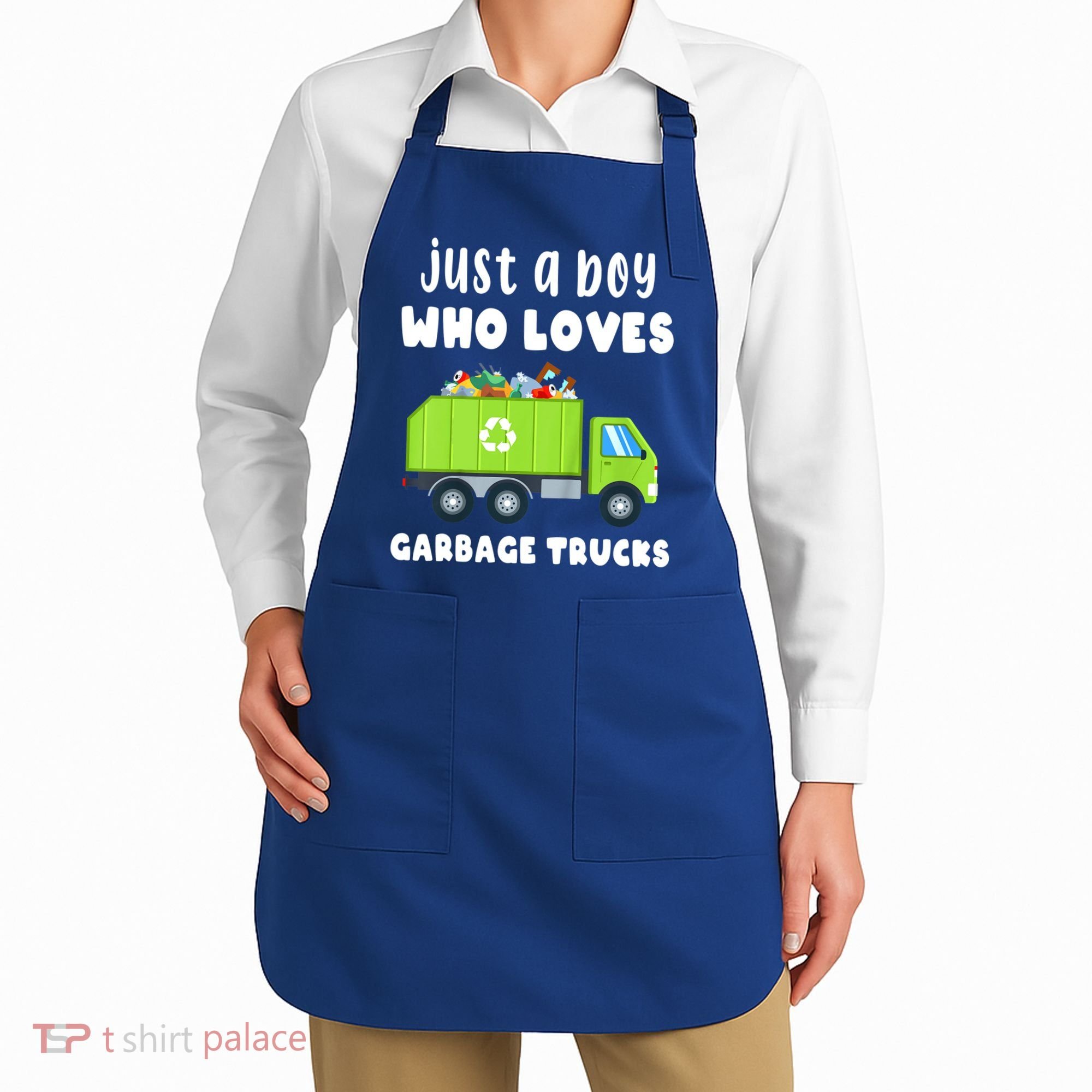 Kids Just A Boy Who Loves Garbage Trucks Apron