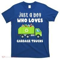 Kids Just A Boy Who Loves Garbage Trucks T-Shirt thumb 0