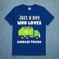Kids Just A Boy Who Loves Garbage Trucks T-Shirt thumb 5