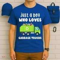 Kids Just A Boy Who Loves Garbage Trucks T-Shirt thumb 6