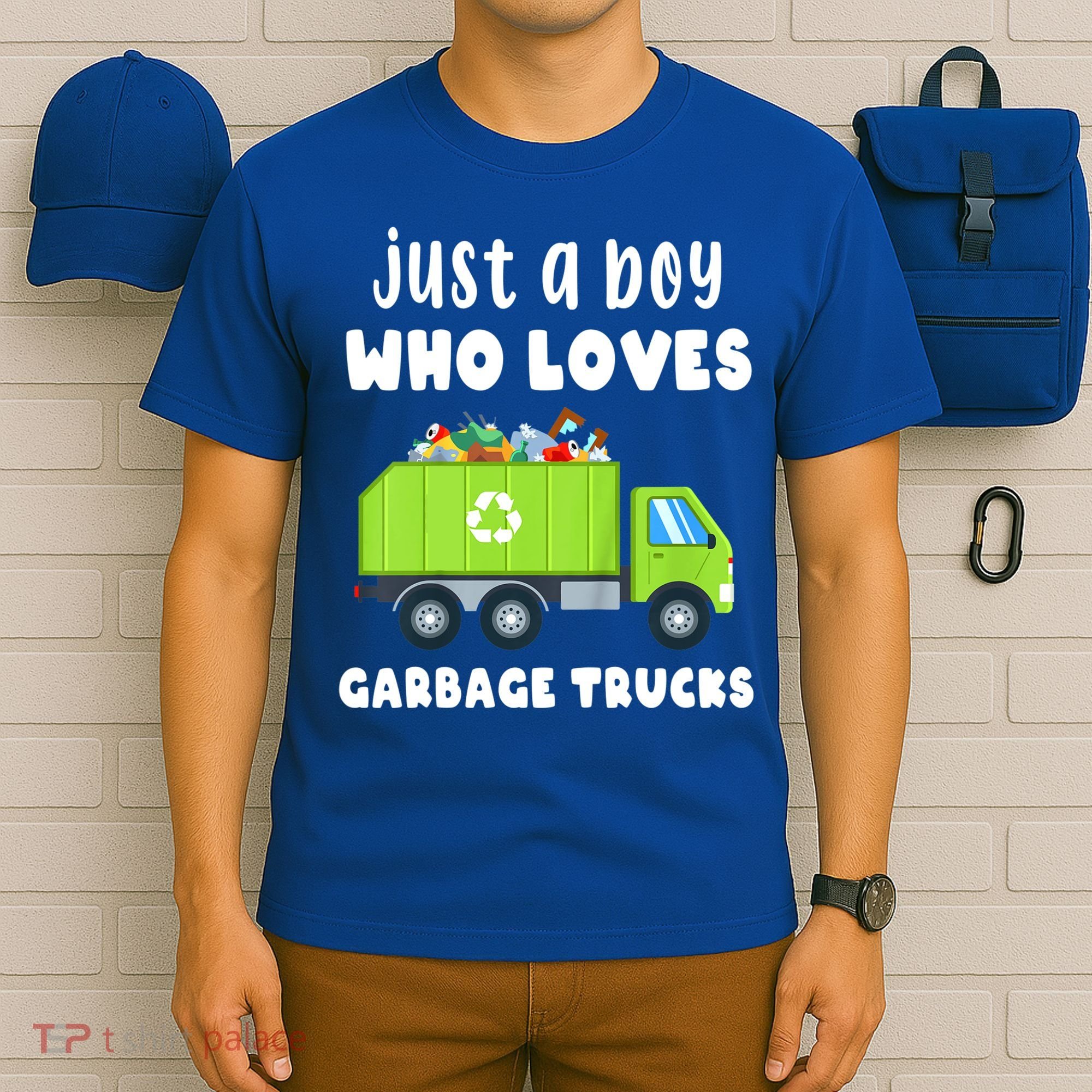 Kids Just A Boy Who Loves Garbage Trucks T-Shirt