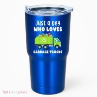 Kids Just A Boy Who Loves Garbage Trucks Tumbler thumb 0