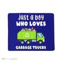 Kids Just A Boy Who Loves Garbage Trucks Mousepad thumb 0