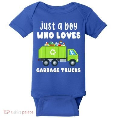 Kids Just A Boy Who Loves Garbage Trucks Baby Bodysuit