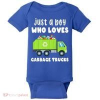 Kids Just A Boy Who Loves Garbage Trucks Baby Bodysuit thumb 0