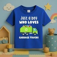 Kids Just A Boy Who Loves Garbage Trucks Toddler T-Shirt thumb 3