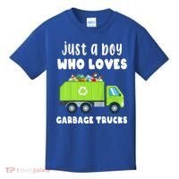 Kids Just A Boy Who Loves Garbage Trucks Kids T-Shirt thumb 0
