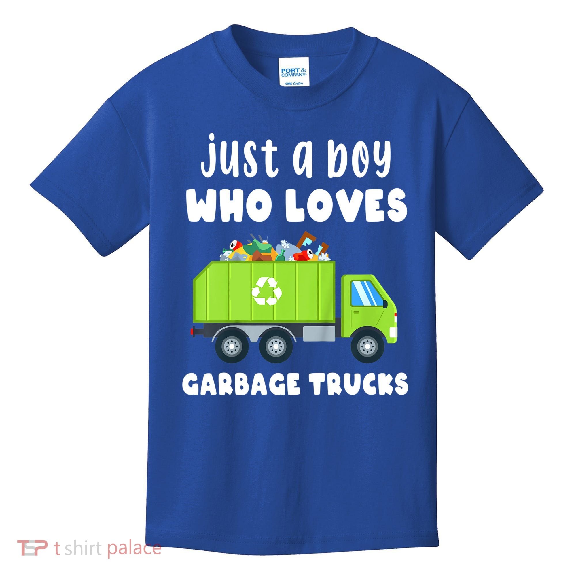 Kids Just A Boy Who Loves Garbage Trucks Kids T-Shirt