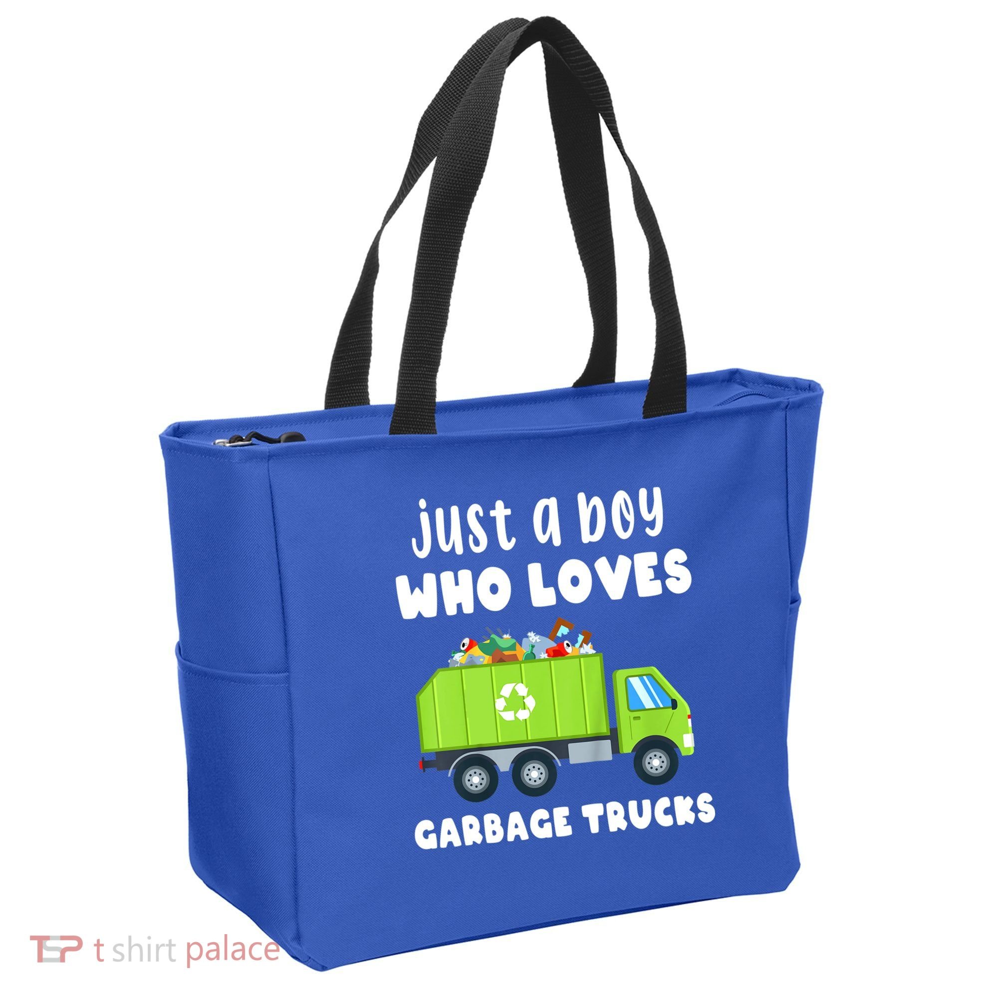 Kids Just A Boy Who Loves Garbage Trucks Tote Bag