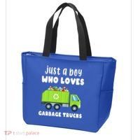 Kids Just A Boy Who Loves Garbage Trucks Tote Bag thumb 3