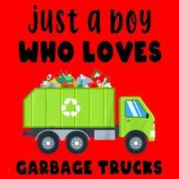 Kids Just A Boy Who Loves Garbage Trucks Santa Hat thumb 1
