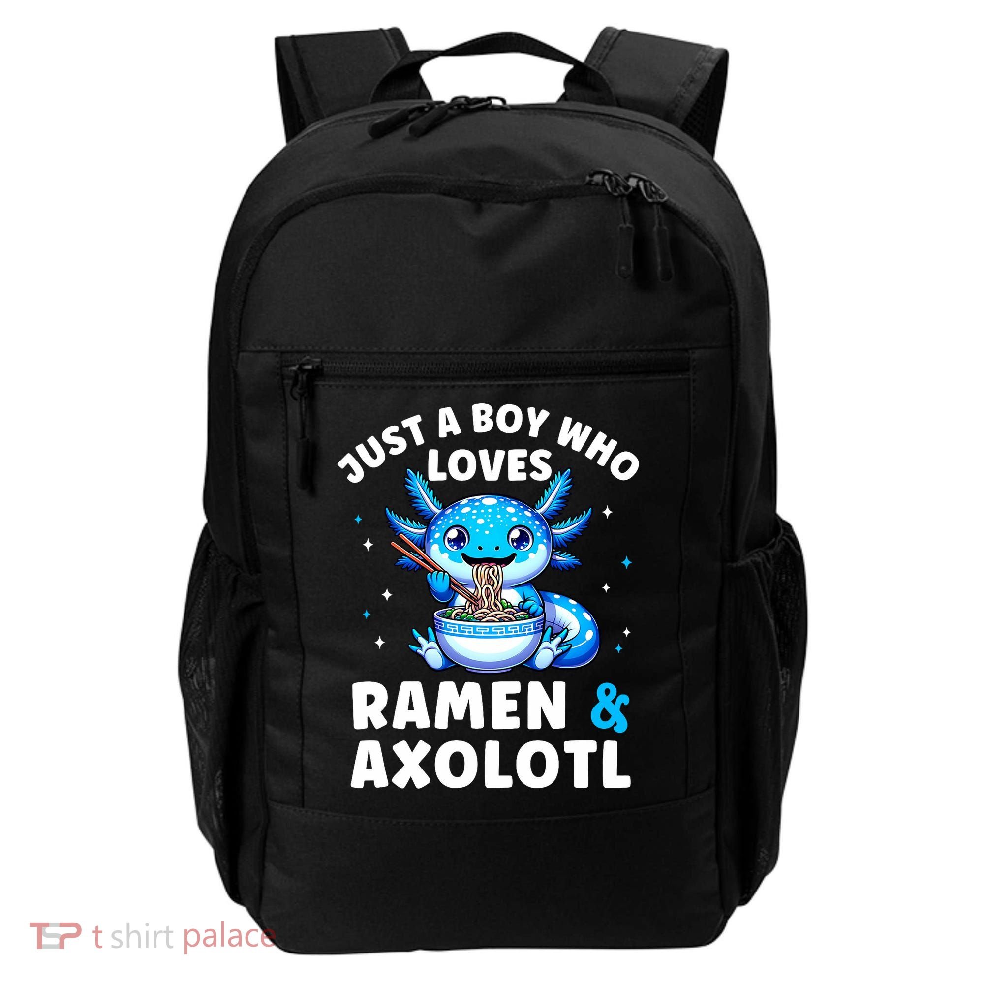 Kawaii Just A Boy Who Loves Axolotl Ramen Cutecore  Backpack