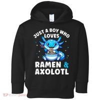 Kawaii Just A Boy Who Loves Axolotl Ramen Cutecore  Toddler Hoodie thumb 0