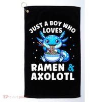 Kawaii Just A Boy Who Loves Axolotl Ramen Cutecore  Golf Towel thumb 0