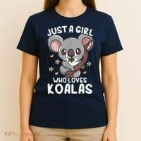 Koala Just A Girl Who Loves Koalas T-Shirt thumb 4