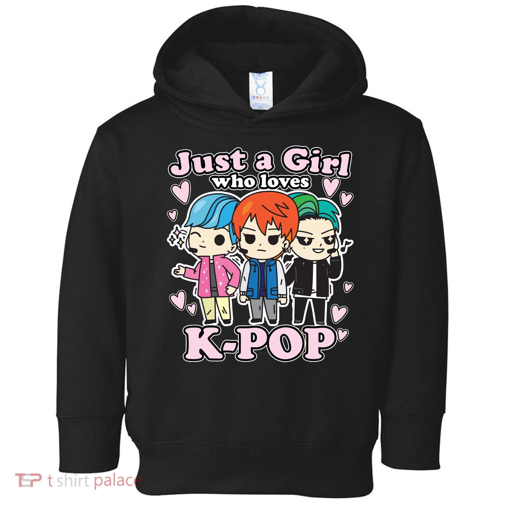 KPop Just A Girl Who Loves KPop Korean Pop Band Toddler Hoodie