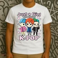 KPop Just A Girl Who Loves KPop Korean Pop Band T-Shirt thumb 3