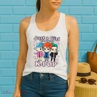 KPop Just A Girl Who Loves KPop Korean Pop Band Women's Tank Top thumb 2