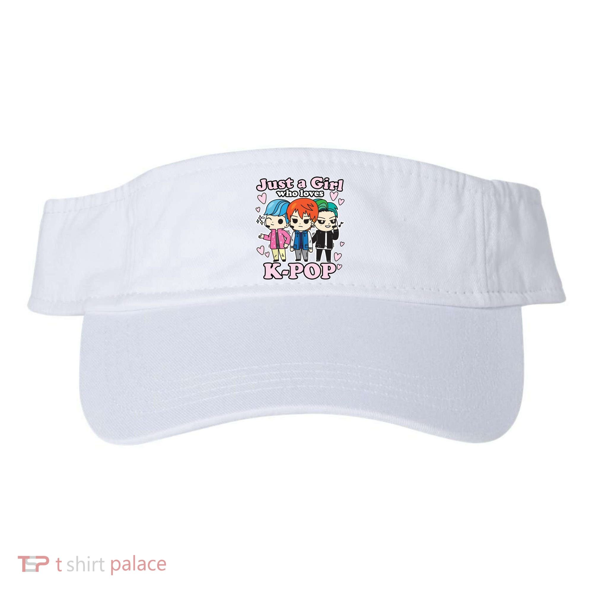 KPop Just A Girl Who Loves KPop Korean Pop Band Visor
