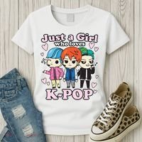 KPop Just A Girl Who Loves KPop Korean Pop Band Women's T-Shirt thumb 3
